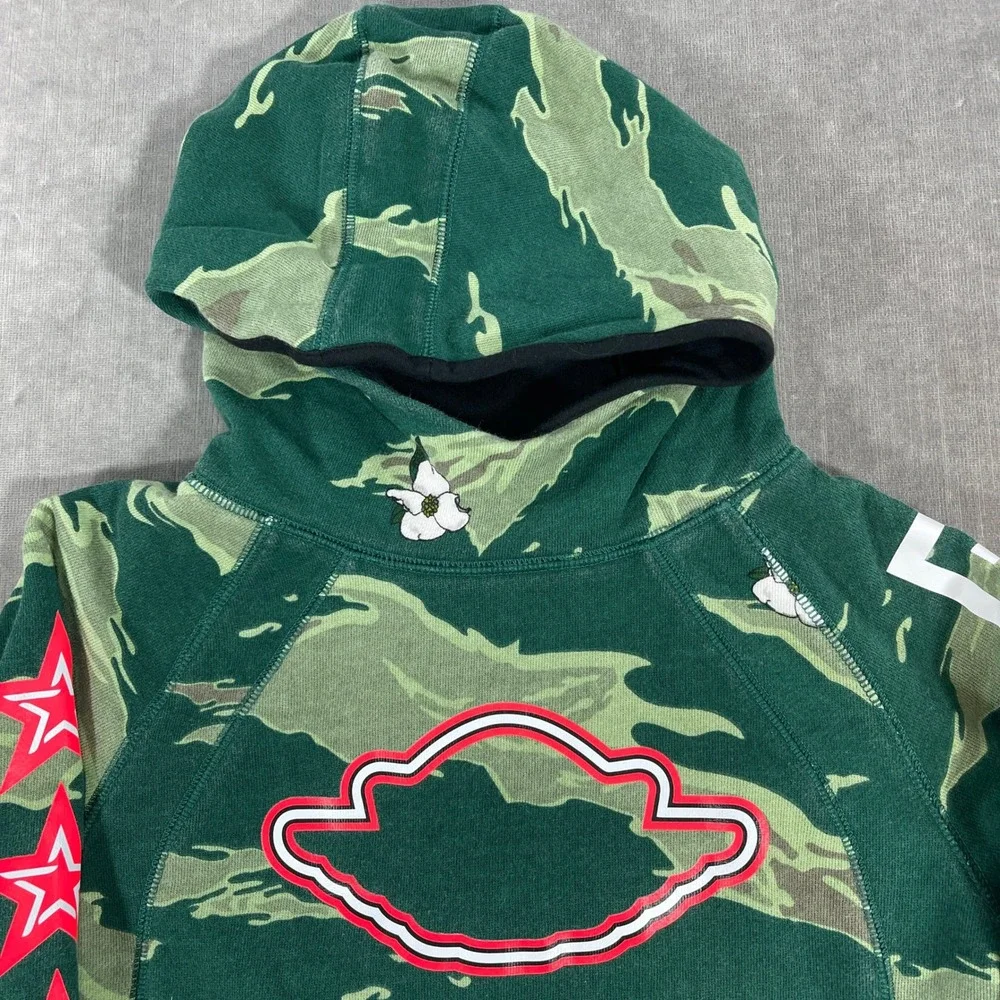 Air Jordan Kids Small Camo Green Red Stars Tiger Stripe Hoodie‎
